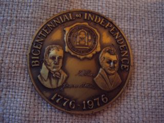 1776 1976 Masonic Delaware Bicentennial Commemorative Medal 1 1/2 