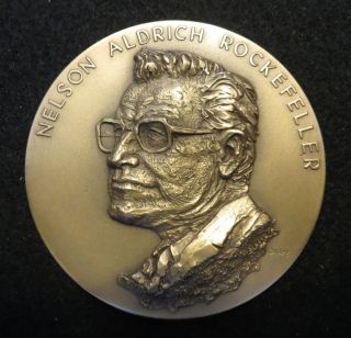 Rare Official Nelson Rockefeller Vice - Presidential Inaugural Bronze Medal photo