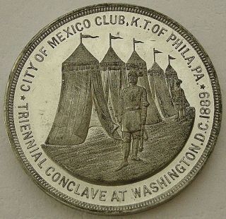 Knights Templar Triennial Conclave,  Philadelphia Commanderies Medal,  1889 photo