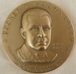 Booker T.  Washington Hall Of Fame For Great Americans Medal,  1970 By R.  Menconi photo