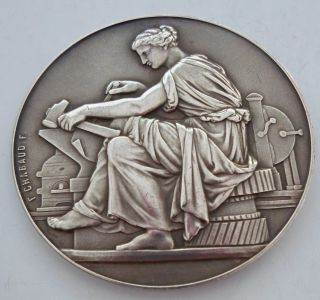 1914 Labour Award French Silver Medal / Medaille Argent Rouen photo