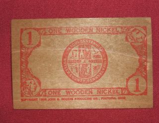 Vintage Wooden Nickel Trade Token Butler Pa Sesquitennial 1950 photo