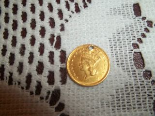 Civil War Rare 1861 1$ Indian Princess Gold Coin photo