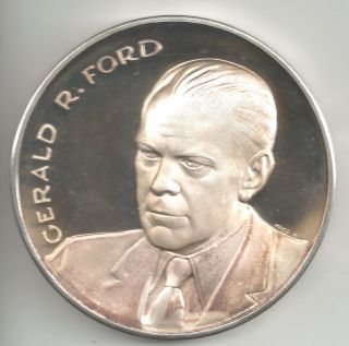 . 999 Pure Silver Gerald R Ford Medallic Art Inauguration Medal photo