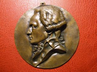 Robespierre French Revolution 1835 Rare Medal Plaque By David D ' Angers photo