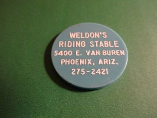Weldon ' S Riding Stable Of Phoenix,  Az.  Good For $1.  00 One Ride photo