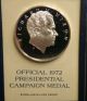 Sterling Silver 1972 Presidential Campaign Medal Nixon Mcgovern Exonumia photo 1