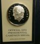 Sterling Silver 1972 Presidential Campaign Medal Nixon Mcgovern Exonumia photo 2