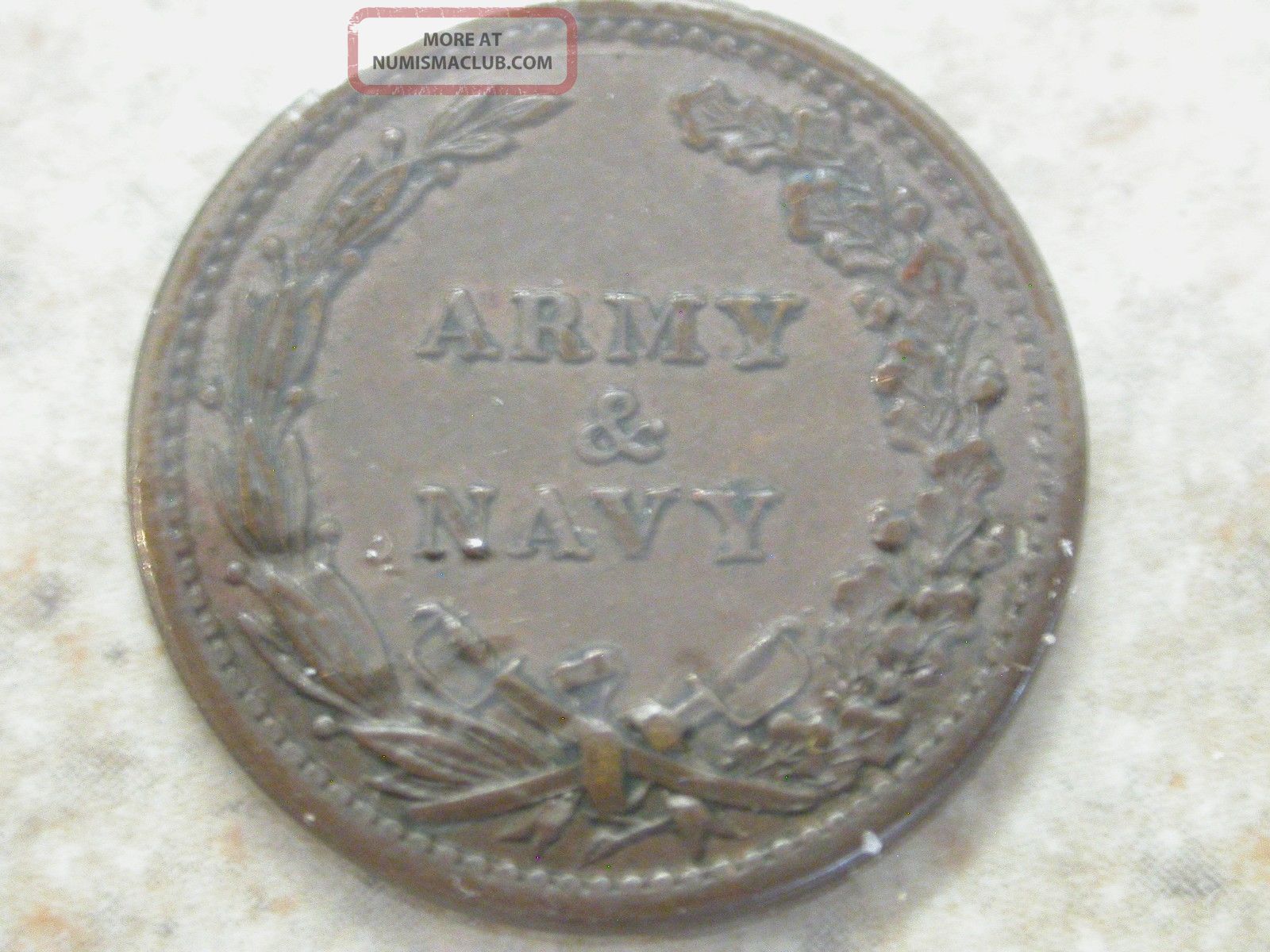 1863 army navy civil war token