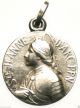 Saint Joan Of Arc - Patron Of French Soldiers - Antique Art Medal Pendant Exonumia photo 1