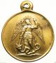 Holy Archangel Saint Michael - Antique Art Medal Signed Houzelot Exonumia photo 1