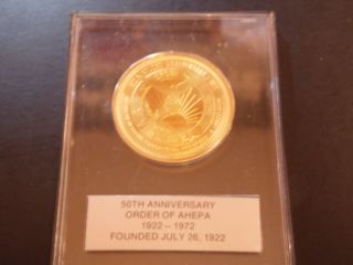 Medal Of 50th Anniversary Order Of Ahepa,  Uncirculated photo