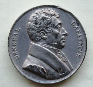 1824 General Lafayette 1824 - 25 American Tour Medal By Francois Caunois photo