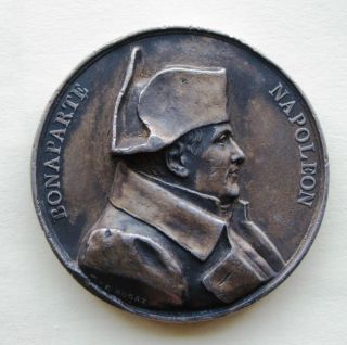 Emile Rogat Napolean Bonaparte Medal With St.  Helena Protest Letter photo