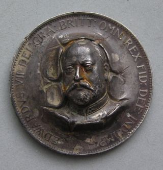 Antique Popout Coin Edward Vii 1904 One Penny Made From Old British Coin photo