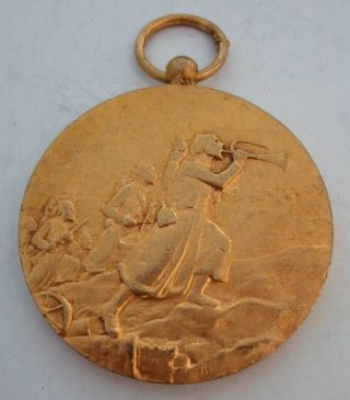 1932 French Soldier At The Front Medal / Medaille Moncoutant photo