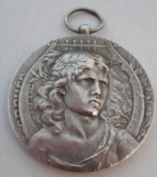 Orpheus / Music Award 1935 French Art Nouveau Medal By Mattei photo