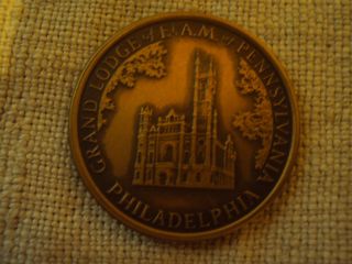 1776 1976 Masonic Philadelphia Pa Bicentennial Commemorative Medal 1 1/2 