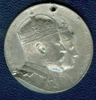 1902 King Edward Vii Coronation Celebration Medal,  Local Issue By Preston photo