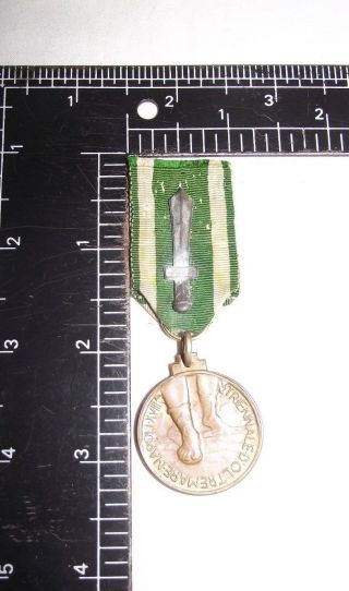 Naples Italy Medal 1940 Expotriennale D ' Oltremare Napoli Xviii Medal,  Ribbon Swor photo