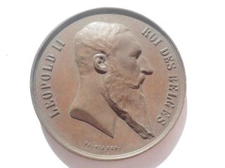 Bronze Medal By Ch.  Wiener - Leopold Ii King Of Belgium - National Exposition photo