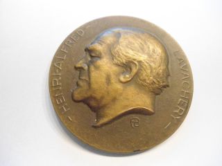 Bronze Medal - Portrait Of Henri Alfred Lavachery - 1957 - 1960 photo