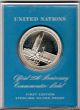 1970 Sterling Silver United Nations Official 25th Anniv.  Comm.  Medal - 1st Edition Exonumia photo 2