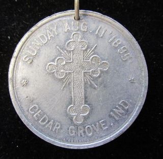 Cedar Grove Indiana 1895 Dedication Church Medal photo