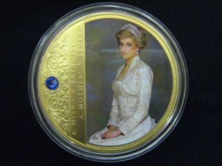 Princess Diana Coin Medal,  American,  Gold - Plated Coin,  Proof photo