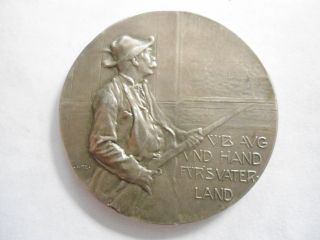 Silver 990 Shooting Medal - I Els.  Lothrg.  Verbandschiessen 1907 photo