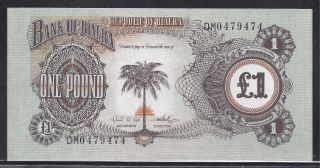 Biafra (1968 - 69) Nd - One Pound.  Uncirculated.  Pick 5 photo