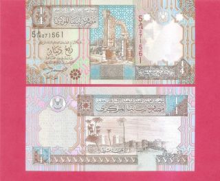 Libya P62 - ¼ Dinar - 2002 Uncirculated photo