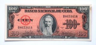 100 Pesos,  1959 Aunc From The Major Island Of The Car - Ibbean. photo