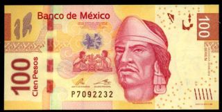 Mexico 100 Pesos 10.  1.  2012 (serie N) Uncirculated P 124 photo