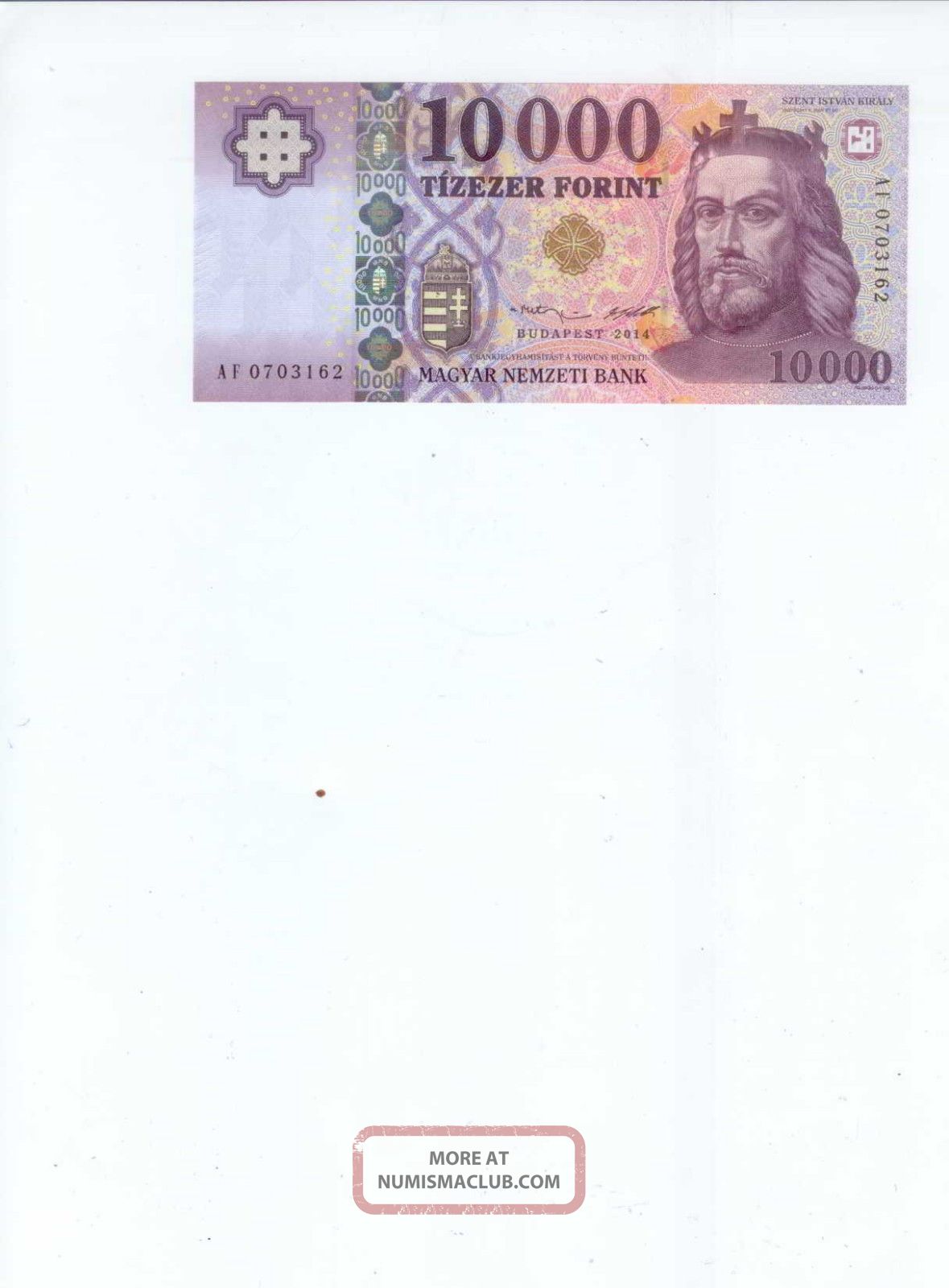 Hungary 10000 Forint Banknote 2014 Unc, Europe photo