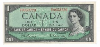1954 Bank Of Canada 1$ Be / Ra Eo9853729 To Eo9853732 4 Consecutive photo