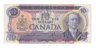 1971 Bank Of Canada 10$ La / Bo Ty2454599 Choice Unc photo