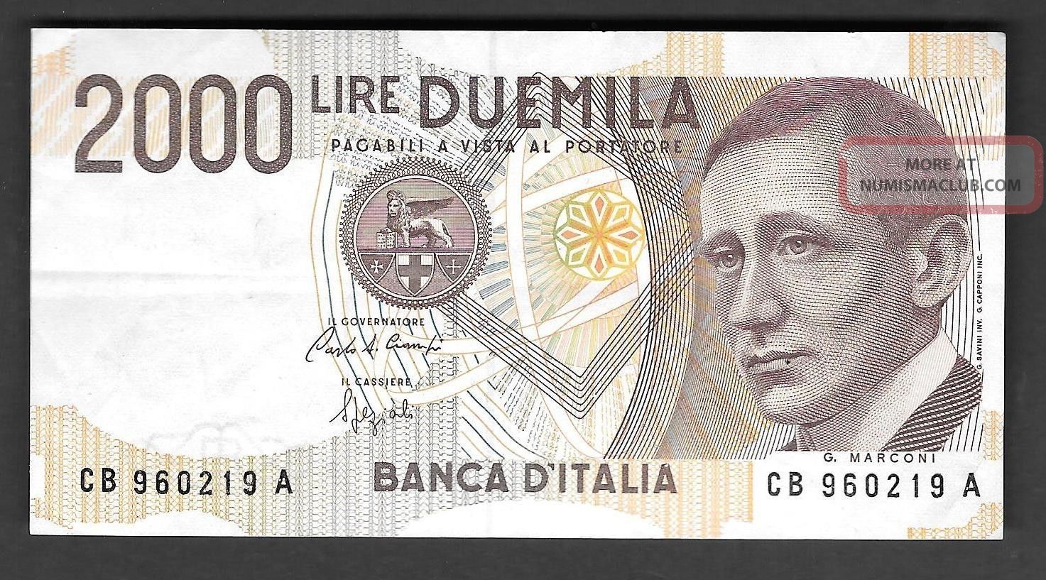 Itale - 2000 Lire Bank Note 1990 Europe photo