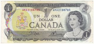 Au 1973 Canada 1 Dollar Bank Note photo