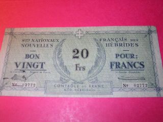 1944 Hebrides 20 Fr Note photo