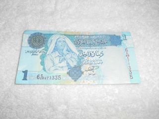 Socialist Peoples Republic Of Libya 1 Dinar 2004 Signature 6,  Au photo
