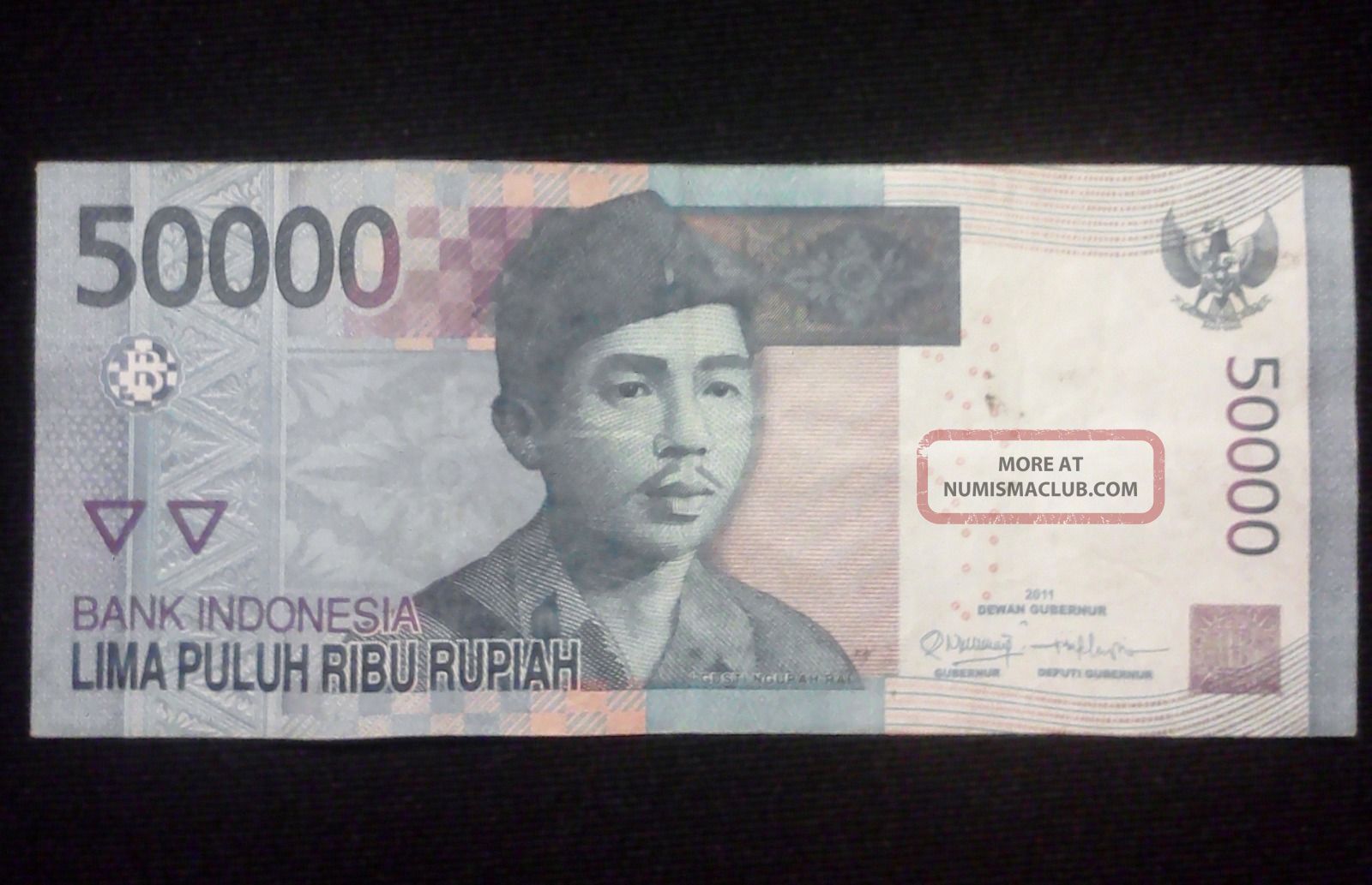 Indonesia Rupiah 50000 Circulated Banknote Asia photo
