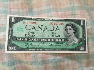 Canada 1967 Gem Uncurculated One Dollar Note,  Gp1467298 photo