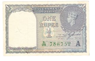Government Of India 1 Rupee 1940 Issue King George Vi photo
