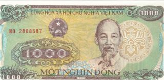 1988 1000 Dong Ho Chi Minh Vietnam Currency Unc Banknote Note Money Bill Cash photo