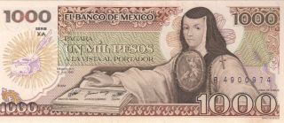1985 1000 Pesos Mexico Mexican Currency Gem Unc Banknote Note Money Bill Cash photo