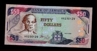 Jamaica 50 Dollars 2004 Hx Pick 79e Unc. photo