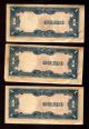 Japan - 3 X 1 - Peso 1943 - Wartime Occupation Currency With Consecutive Serials Asia photo 1
