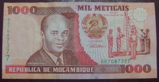 Mozambique 1000 Meticais 1991 Rare photo