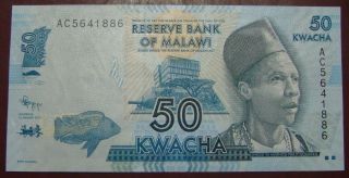 Malawi 50 Kwacha Nd Unc. ,  Rare photo